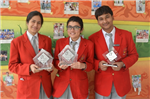 Charu Pandey, Smran Singh and Yash Maheshwari. Second in Inter School Tech talk in All India Compfest.